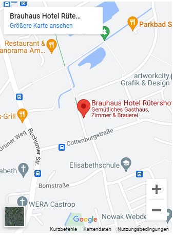 Google Maps Standort Brauhaus-Hotel Rütershoff